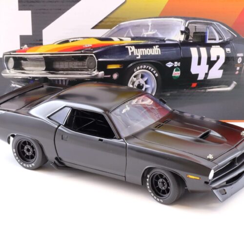 1:18 ACME 1970 Plymouth Barracuda #42 Swede Savage matt black