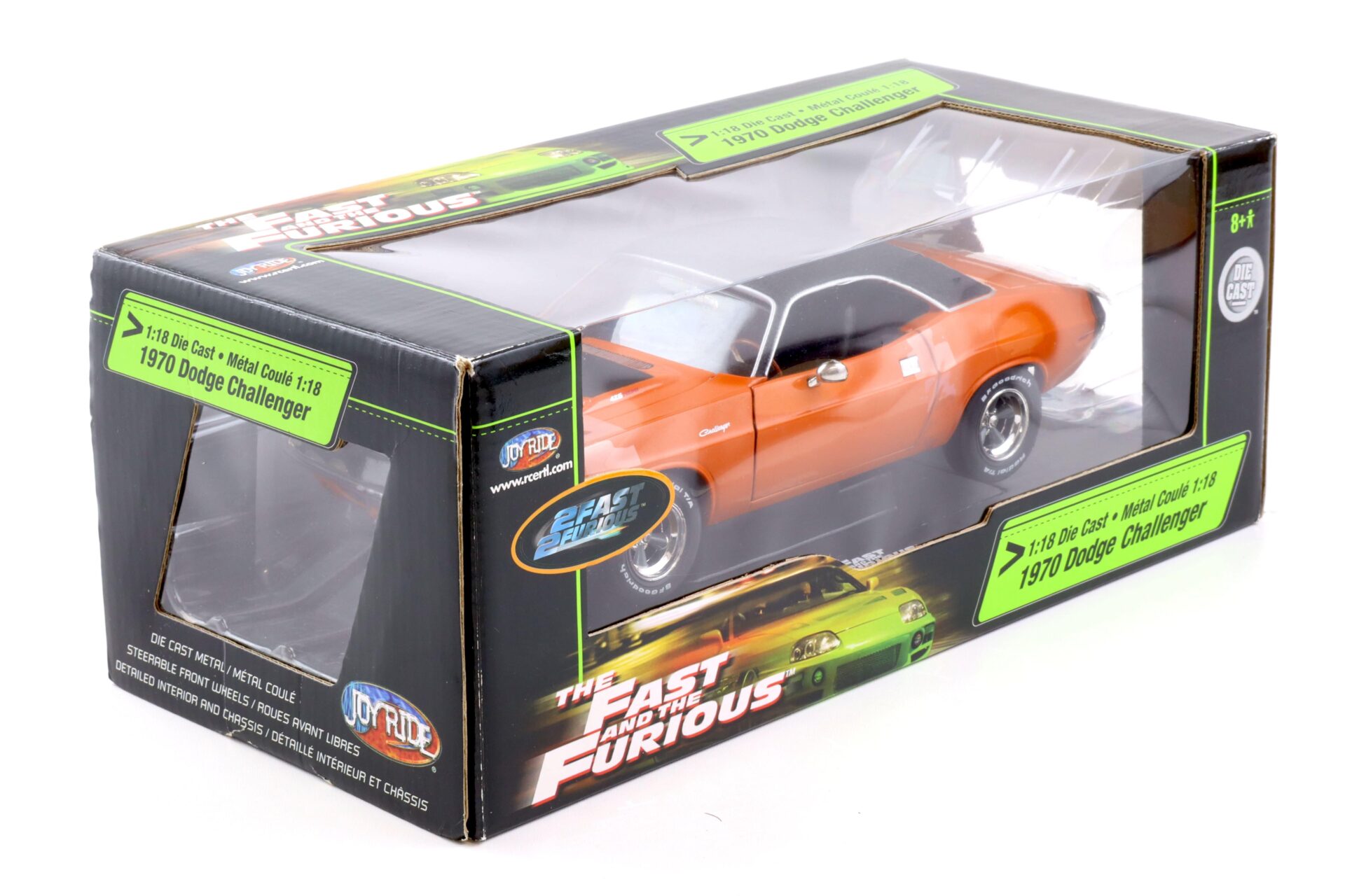 1:18 Ertl 1970 Dodge Challenger The Fast and The Furious orange/black