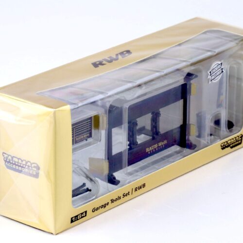 1:64 Tarmac Works Garage Tools Set Hebebühne Werkstatt RWB gold/black