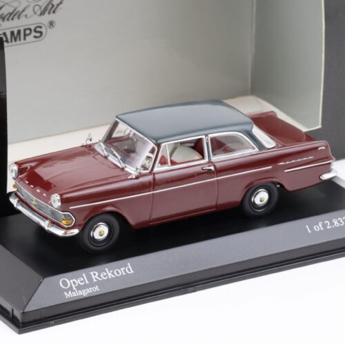 1:43 Minichamps Opel Rekord P2 Malaga red/ grey roof 1960