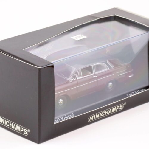 1:43 Minichamps Opel Rekord P2 Malaga red/ grey roof 1960