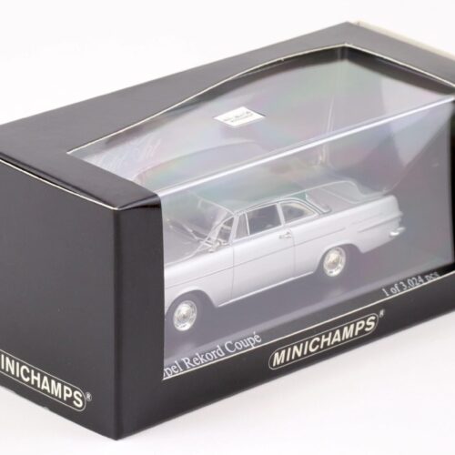 1:43 Minichamps Opel Rekord P2 Coupe 1960-62 La Plata silver - Image 3