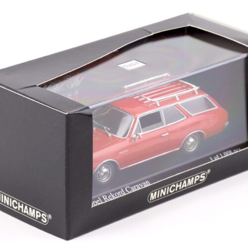 1:43 Minichamps Opel Rekord C Caravan Break 1966 Kardinal red