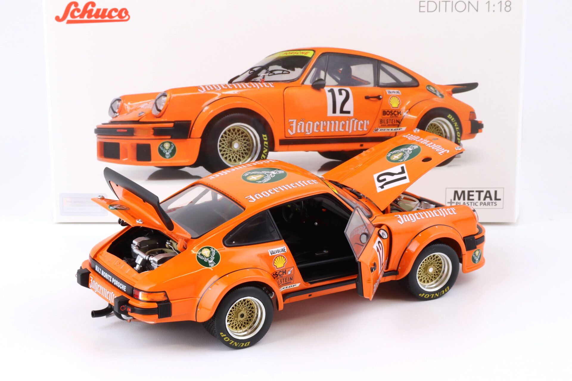 1:18 Schuco Porsche 934 RSR Jägermeister #12 Eifelrennen DRM 1976