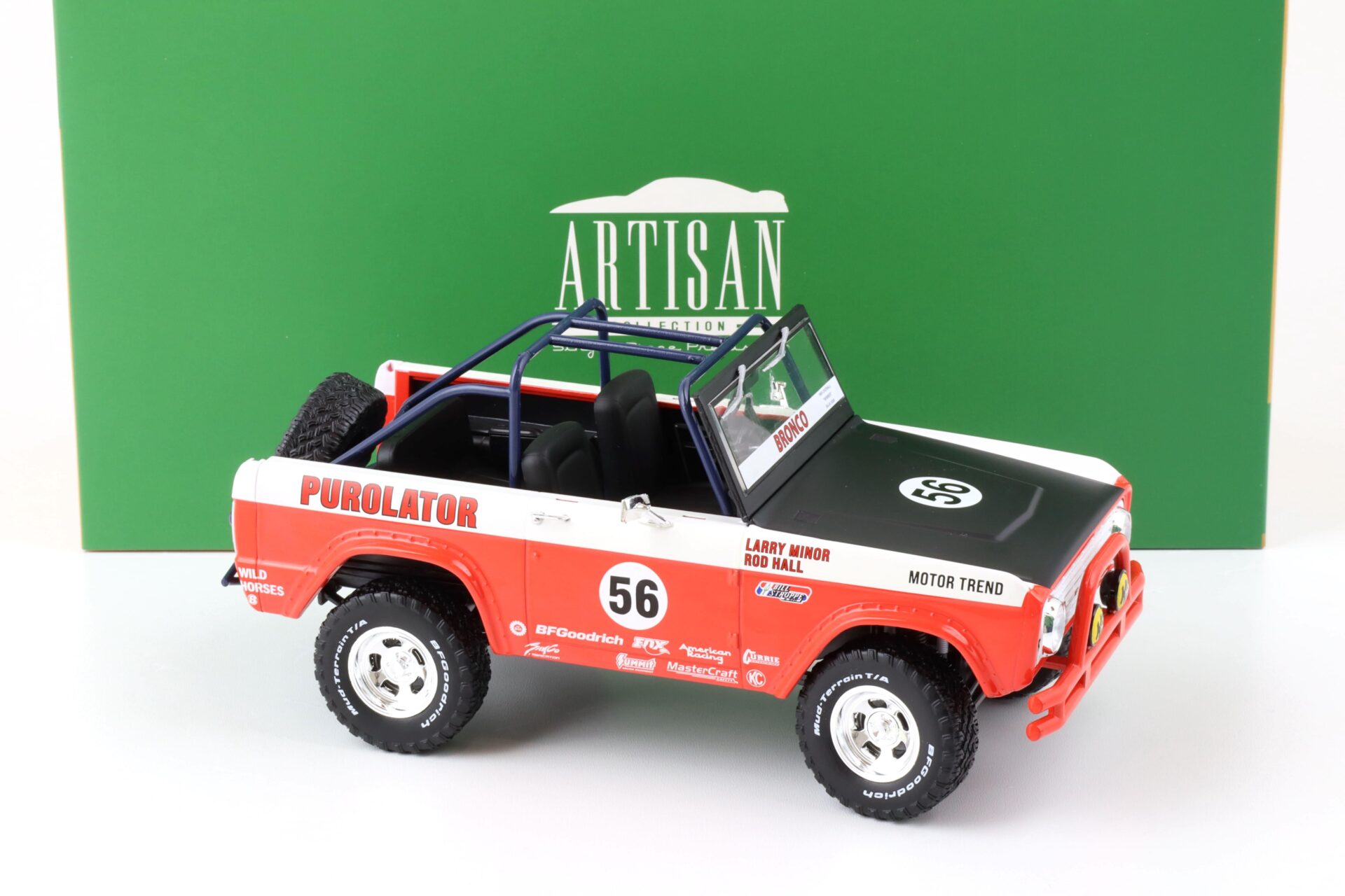 1:18 Greenlight 1969 Ford Baja Bronco #56 Purolator Tribute Edition