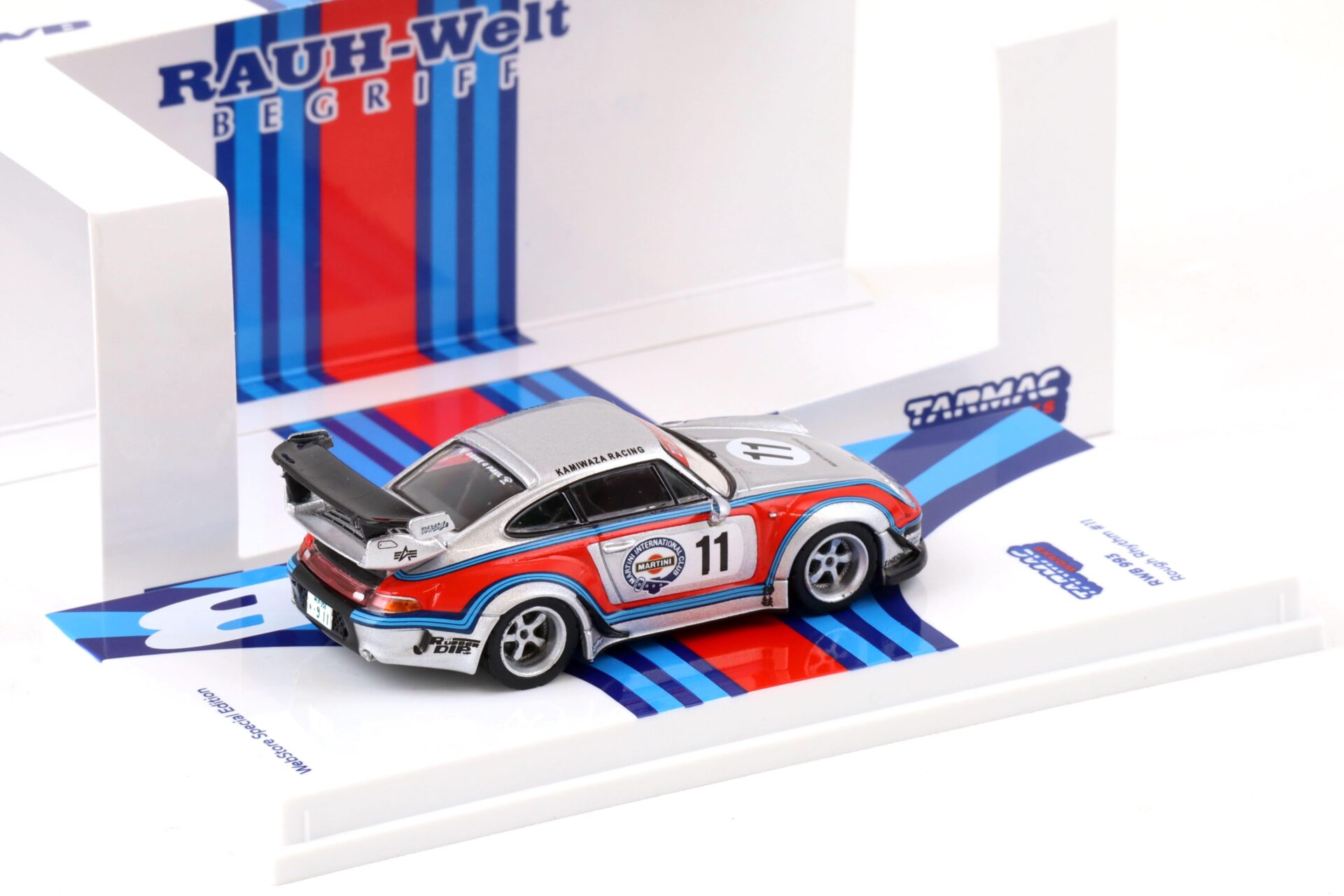 1:64 Tarmac Works Porsche 911 993 RWB Rough Rhythm #11 Martini