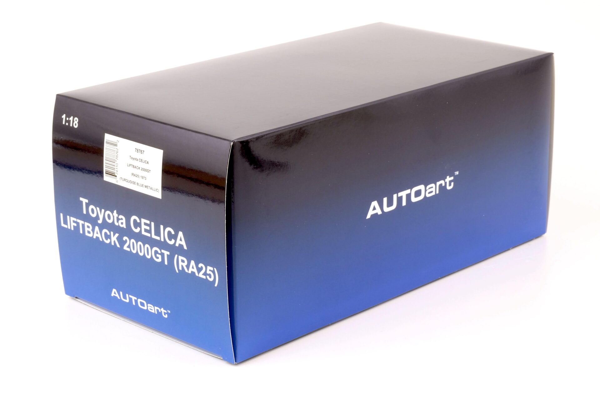 1:18 AUTOart Toyota Celica Liftback 2000 GT (RA25) 1973 turquoise blue metallic 78767