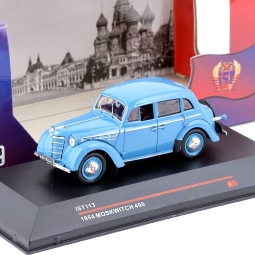 1:43 IST Models 1954 Moskwitch 400 light blue