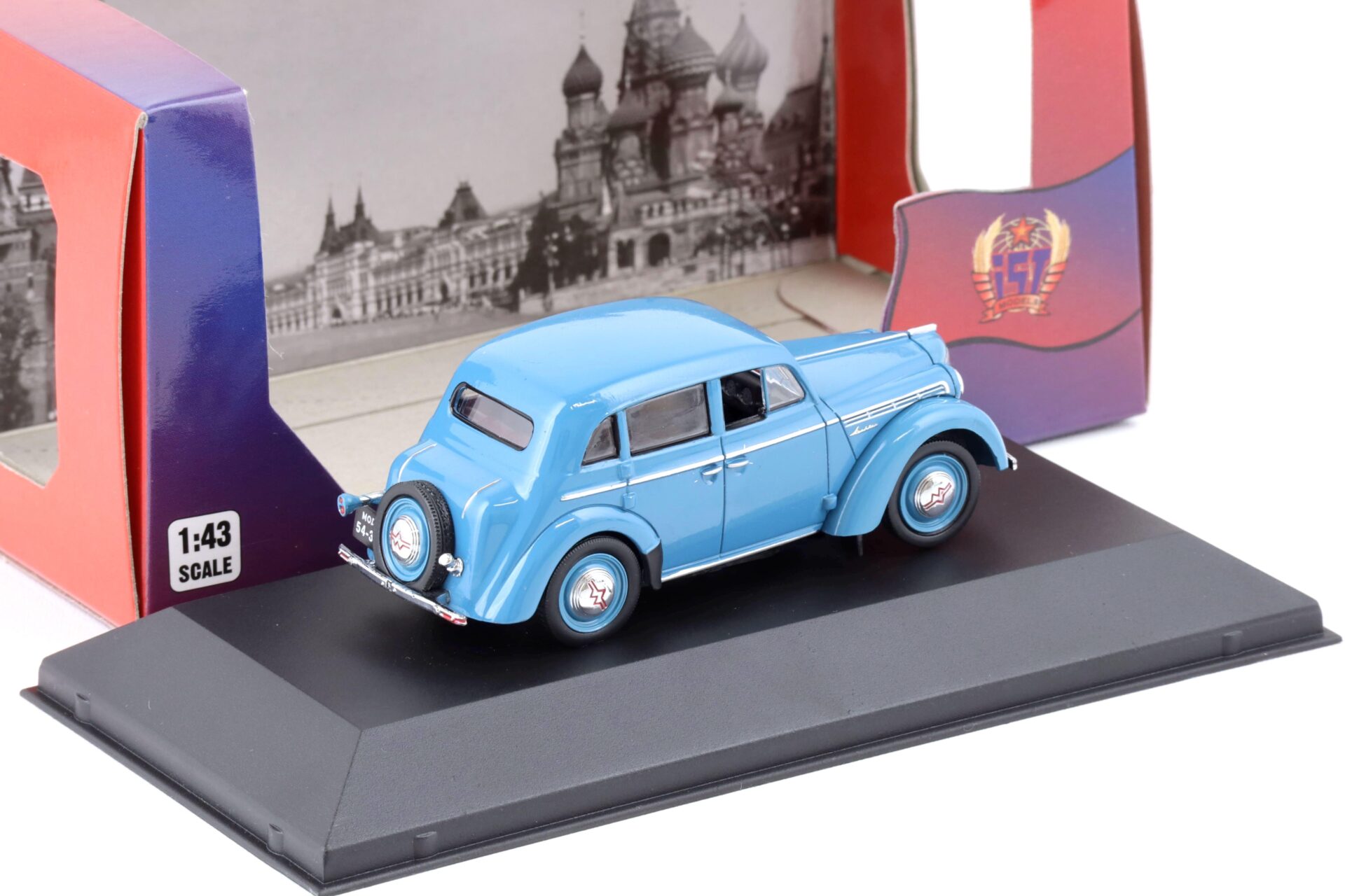 1:43 IST Models 1954 Moskwitch 400 light blue
