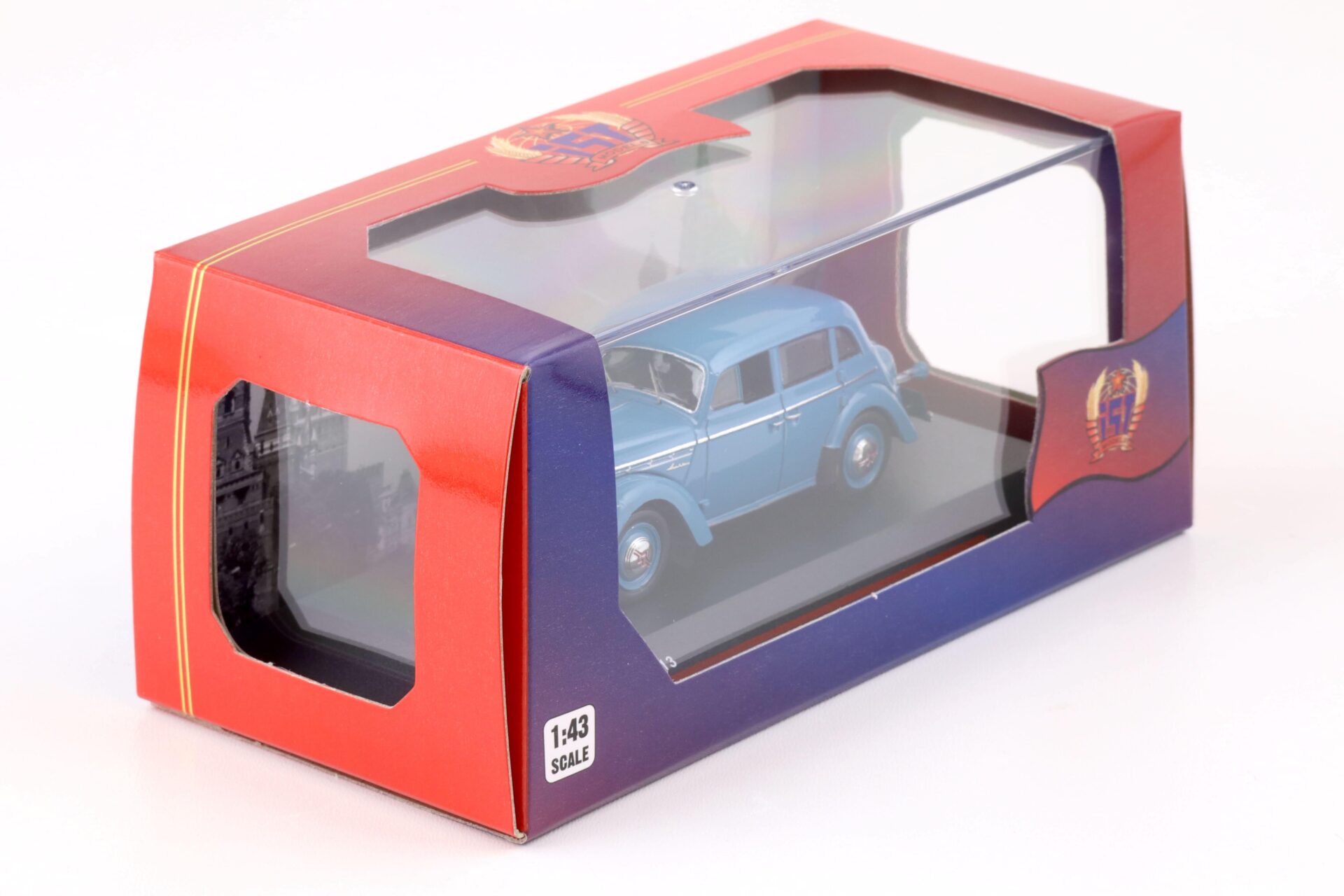 1:43 IST Models 1954 Moskwitch 400 light blue