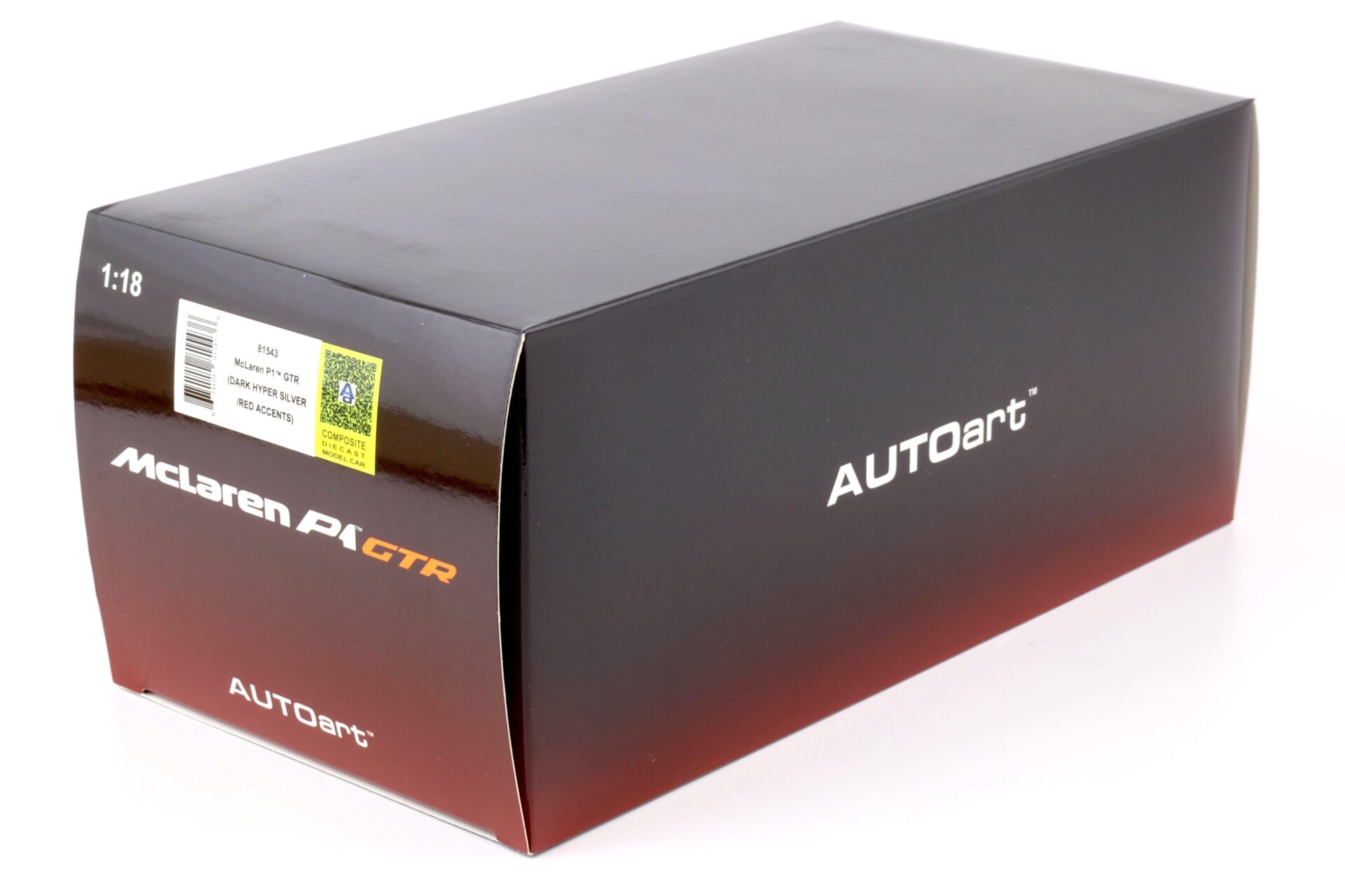 1:18 AUTOart McLAREN P1 GTR dark hyper silver/ red accents 81543