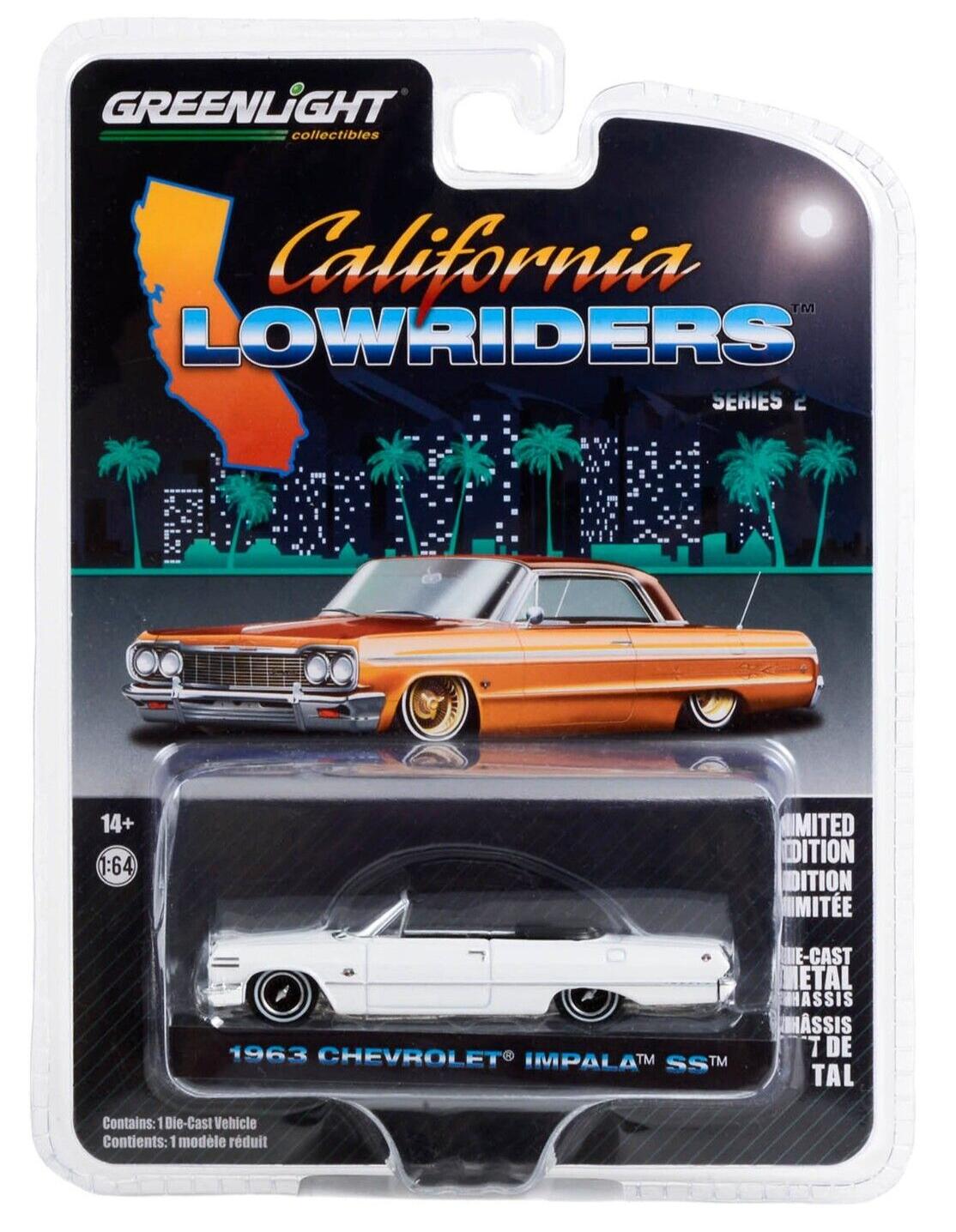 1:64 Greenlight California Lowriders Series 2 Chevrolet Impala SS Convertible 1963 white