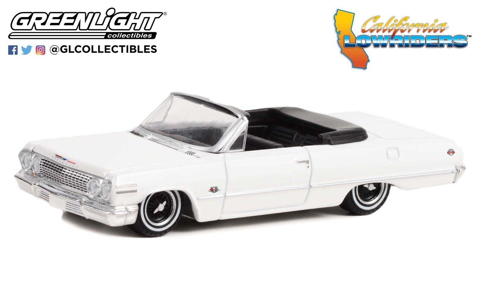 1:64 Greenlight California Lowriders Series 2 Chevrolet Impala SS Convertible 1963 white