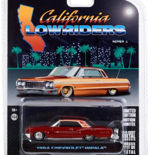 1:64 Greenlight California Lowriders Series 2 Chevrolet Impala 1964 red