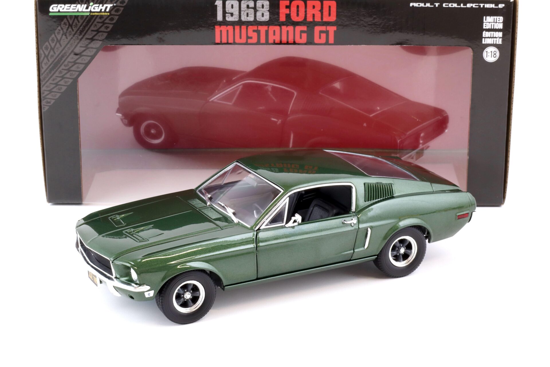 1:18 Greenlight 1968 Ford Mustang GT Fastback highland green metallic