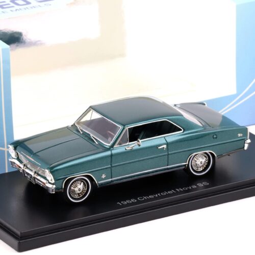 1:43 NEO 1966 Chevrolet Nova SS Hardtop metallic dark green