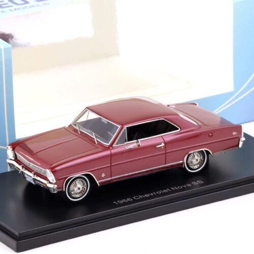 1:43 NEO 1966 Chevrolet Nova SS Hardtop metallic dark red