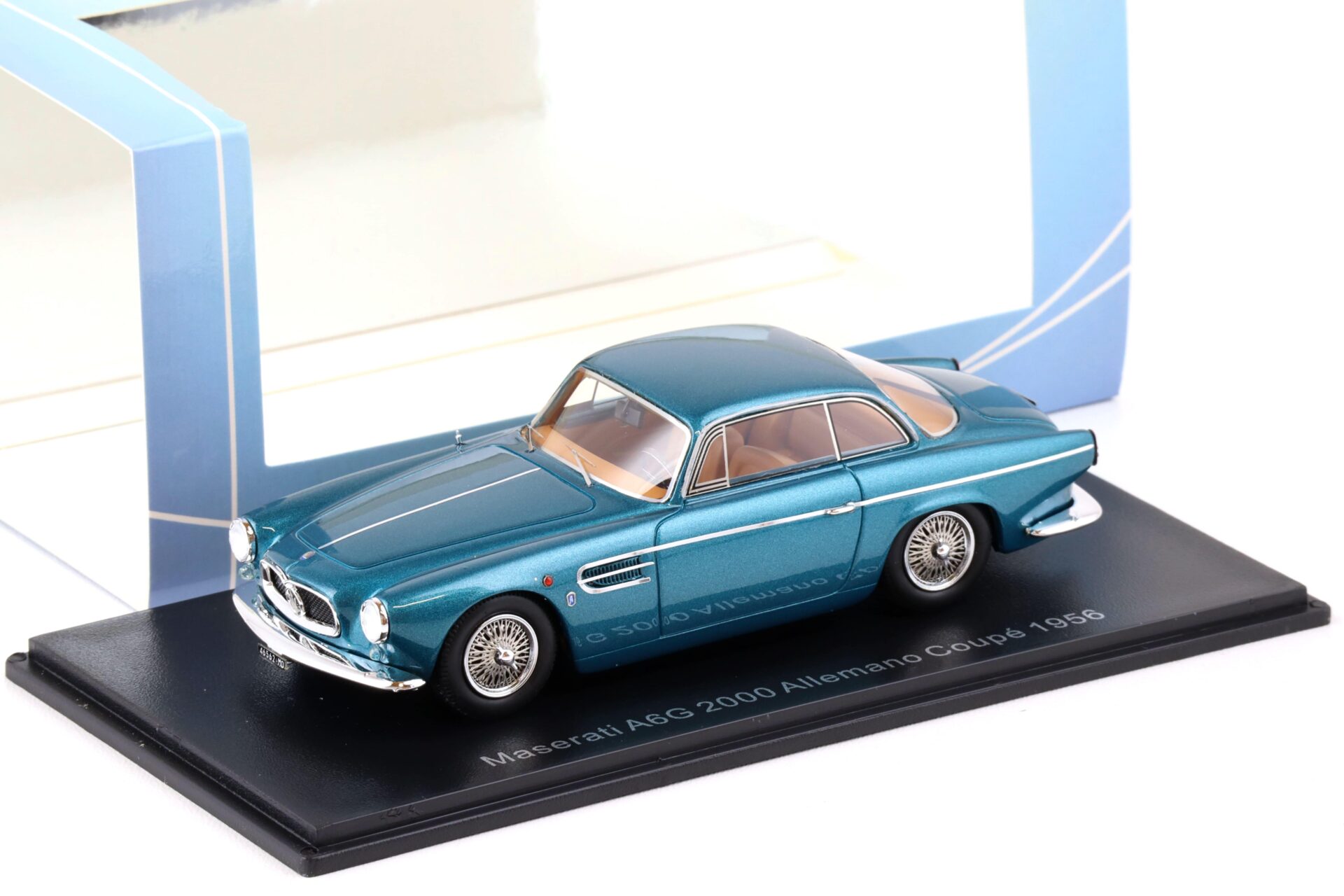 1:43 NEO 1956 Maserati A6G 2000 Allemand Coupe metallic turquoise