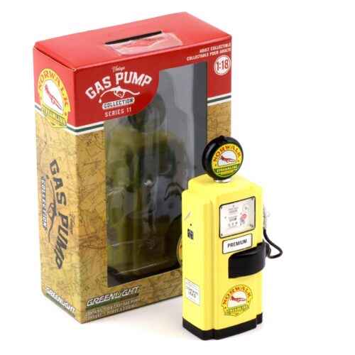 1:18 Greenlight 1948 Wayne 100-A Gas Pump Zapfsäule Norwalk Gasoline yellow