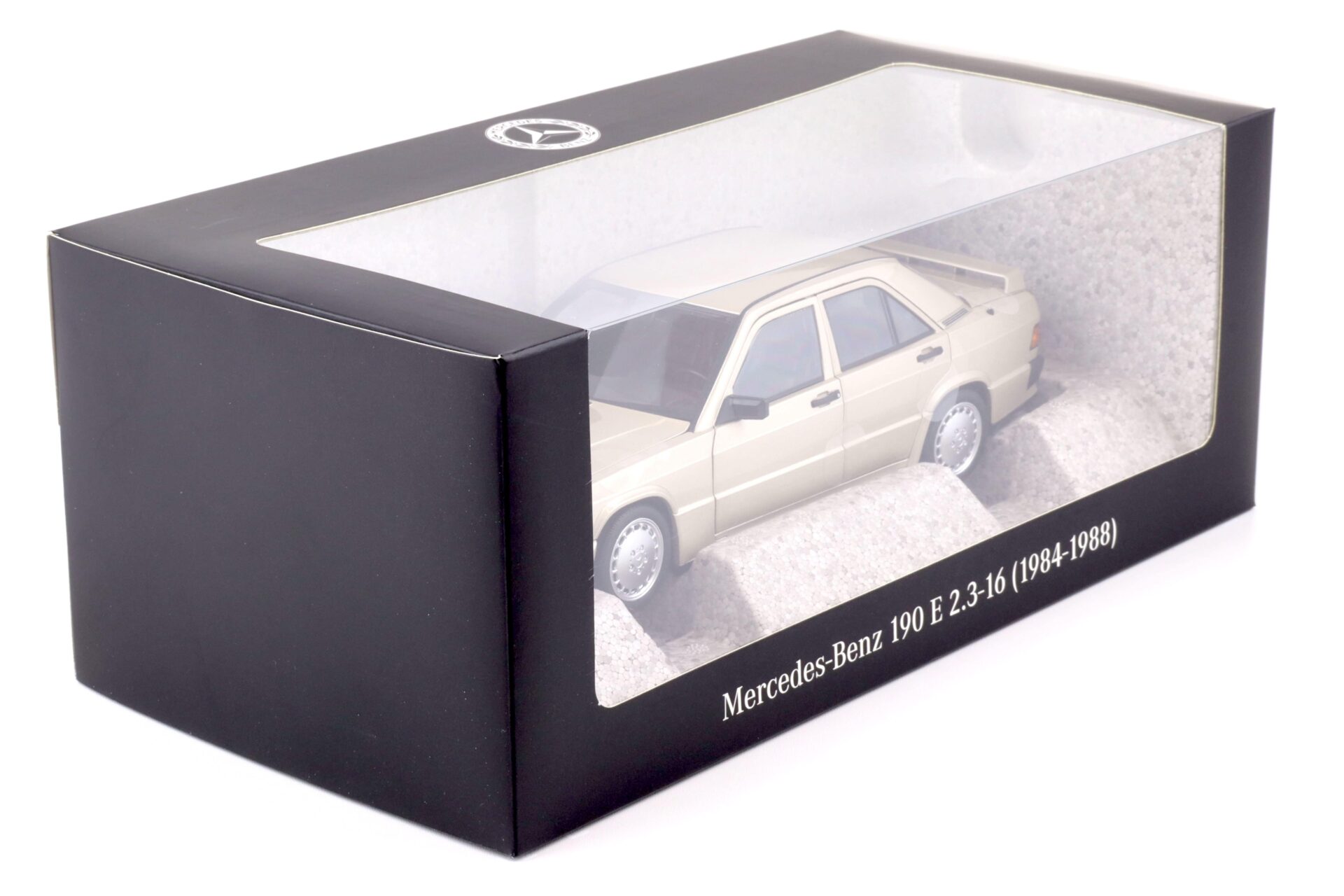 1:18 Norev Mercedes 190E 2.3-16 W201 Limousine smoke silver DEALER VERSION