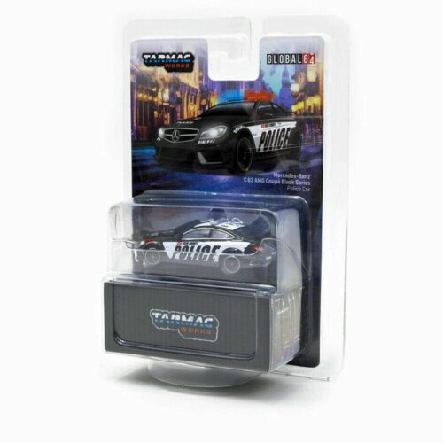1:64 Tarmac Works Mercedes C63 AMG Coupe Black Series Police Car black/ white