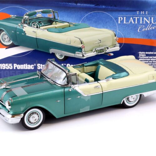 1:18 Sun Star 1955 Pontiac StarChief Convertible white mist / turquoise blue poly