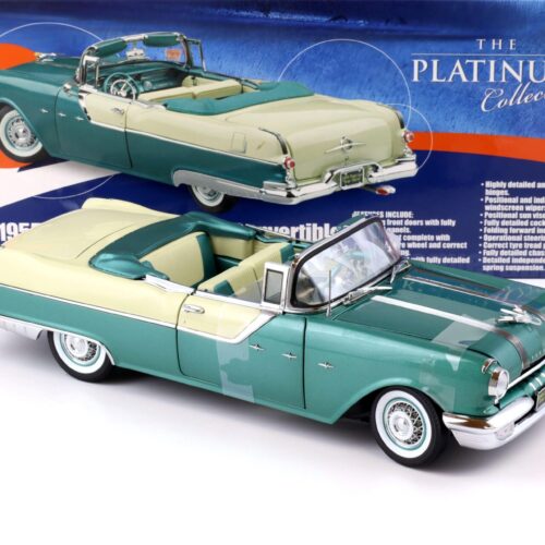 1:18 Sun Star 1955 Pontiac StarChief Convertible white mist / turquoise blue poly