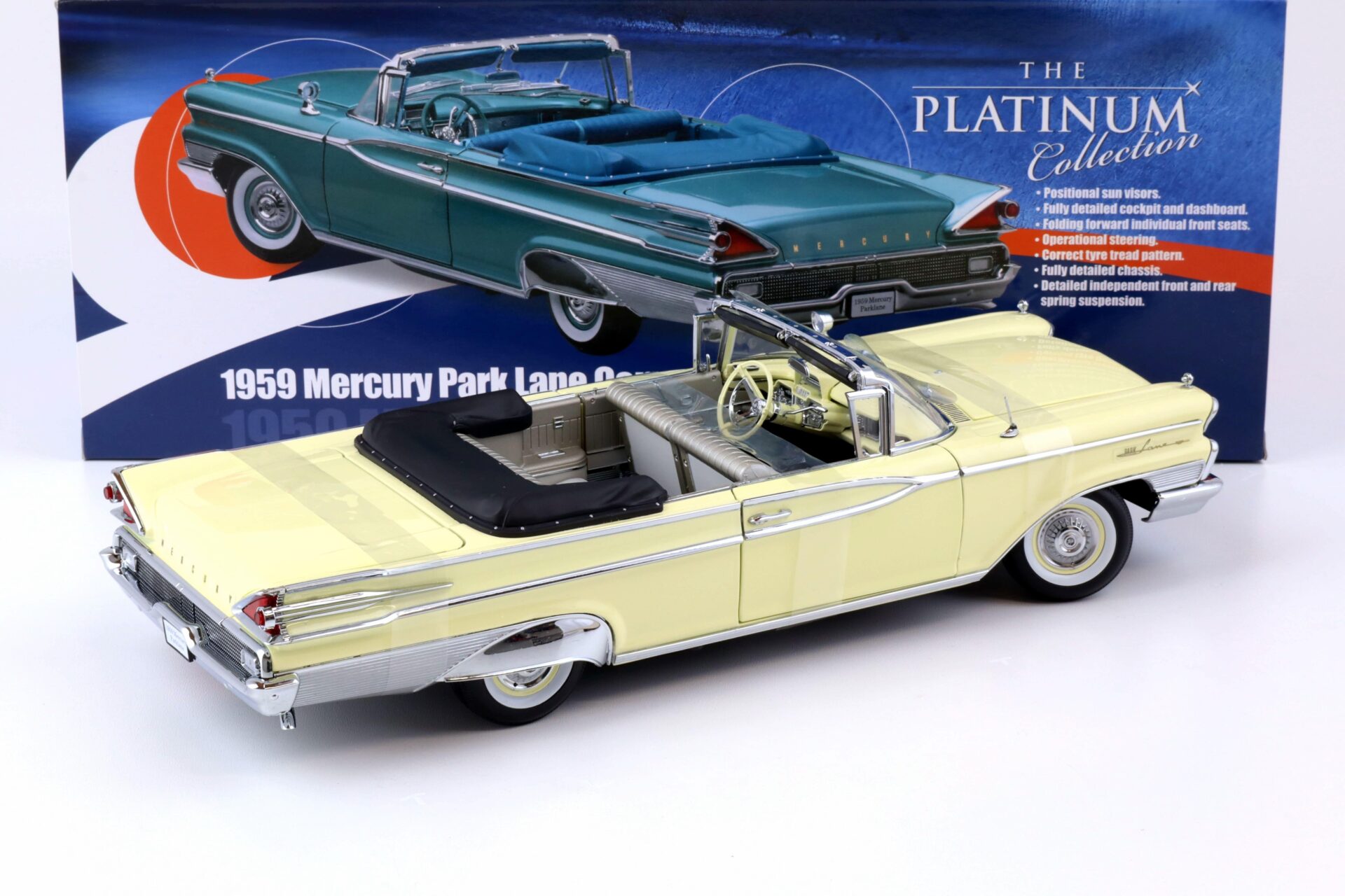 1:18 Sun Star 1959 Mercury Park Lane Open Convertible madeira yellow