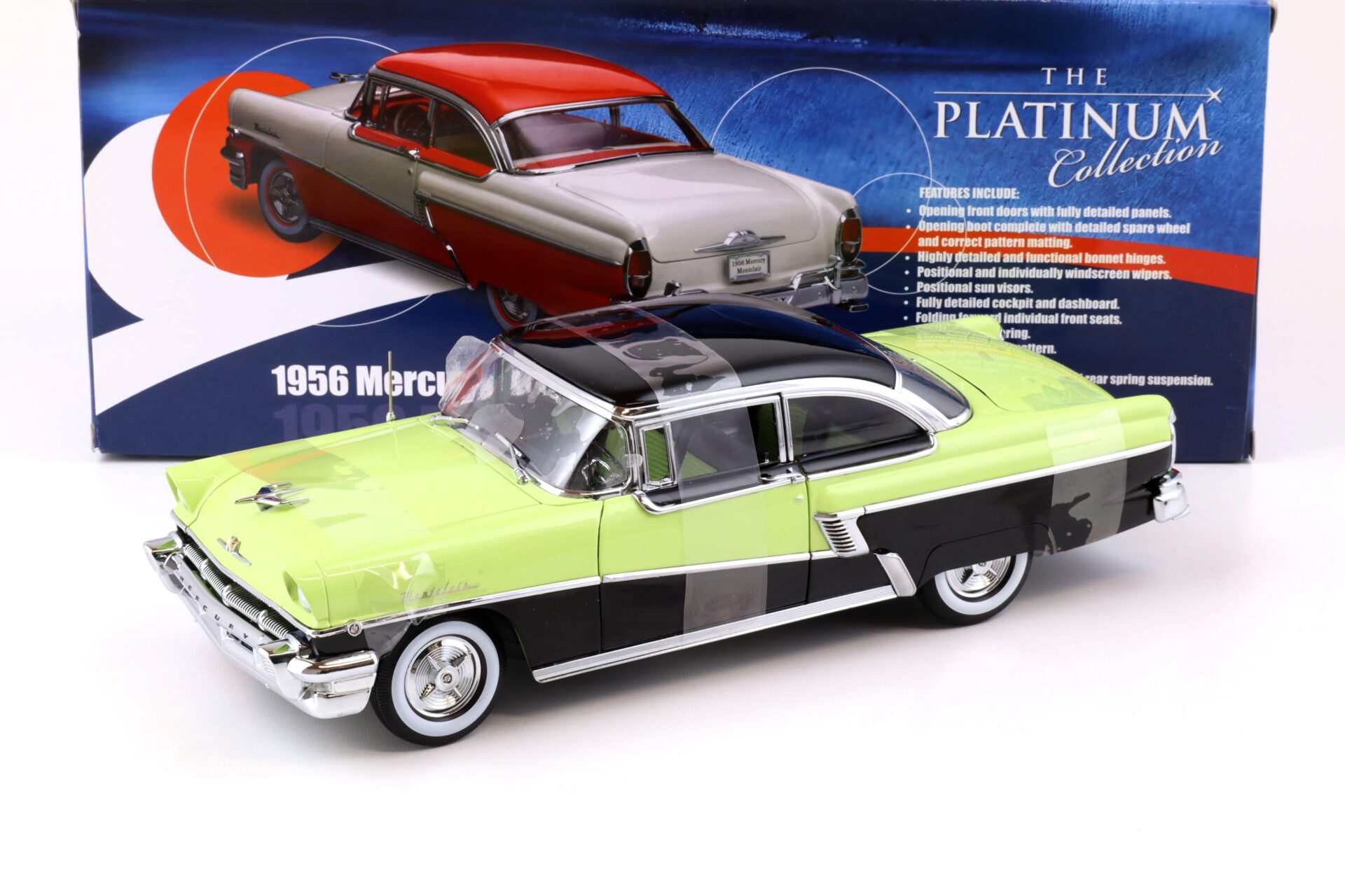 1:18 Sun Star 1956 Mercury MontClair tuxedo black / grove green