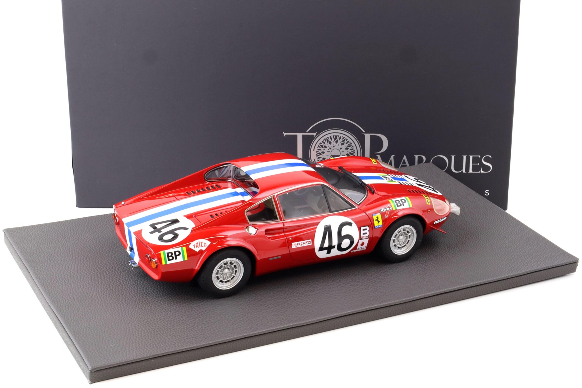1:12 TOP Marques Ferrari 246 Dino GT 1972 Le Mans #46 Race Car red / white TM12-02K