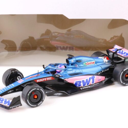 1:18 Solido Alpine A522 Monaco GP 2022 F1 F. Alonso BWT blue