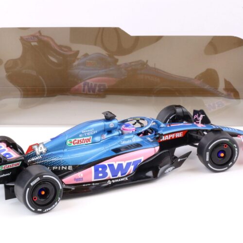 1:18 Solido Alpine A522 Monaco GP 2022 F1 F. Alonso BWT blue - Image 3