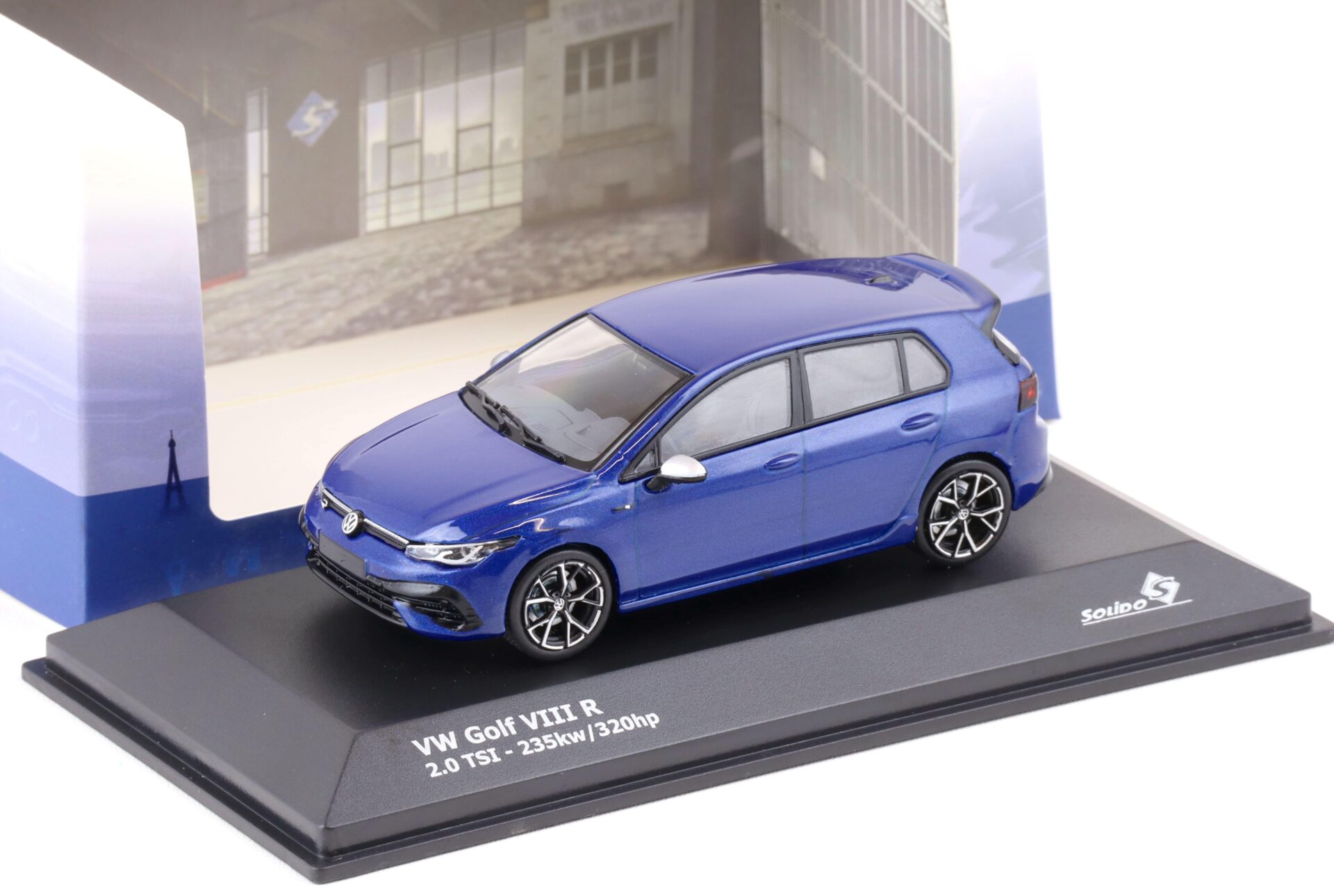 1:43 Solido VW Golf 8 VIII R blue metallic 2021