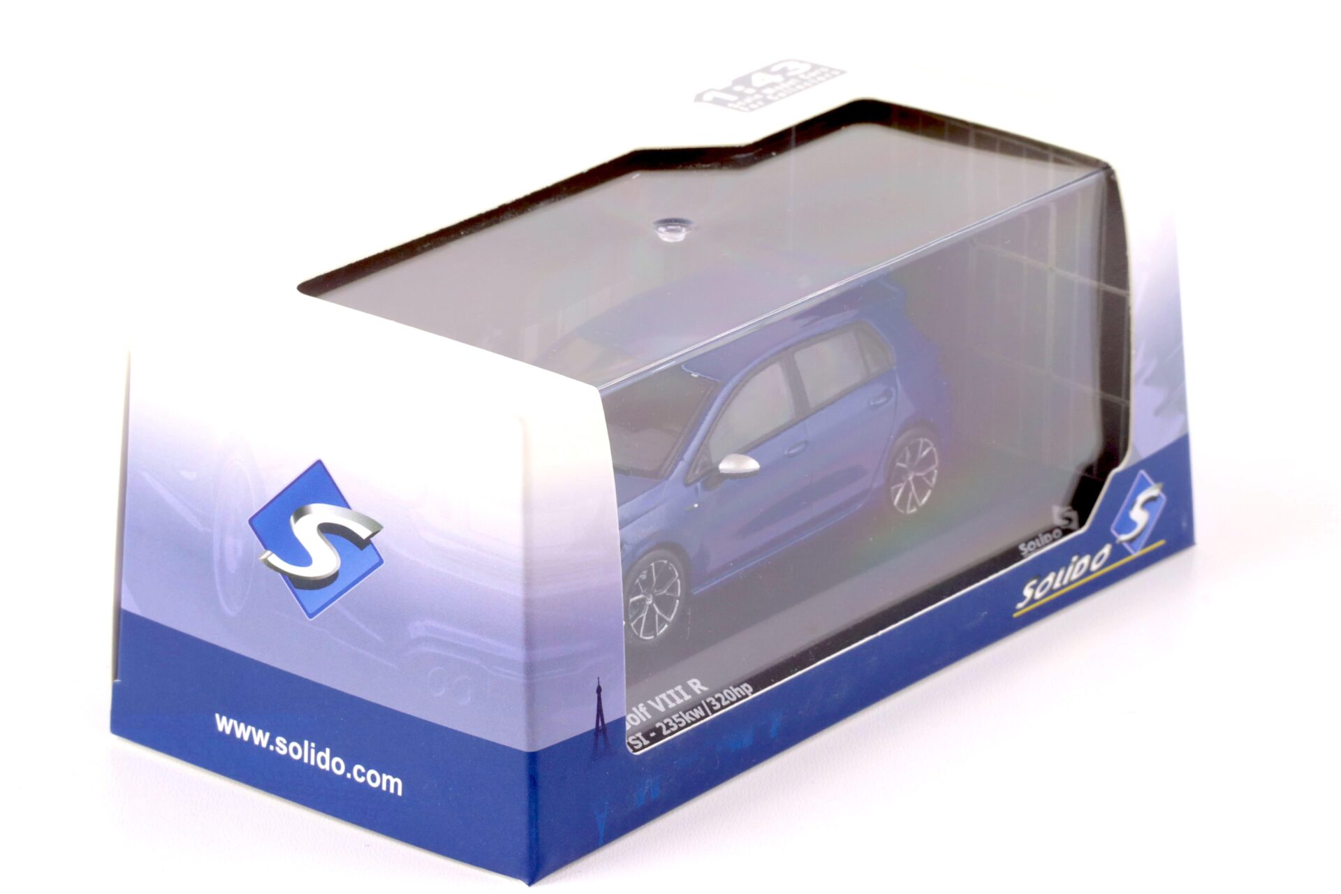 1:43 Solido VW Golf 8 VIII R blue metallic 2021