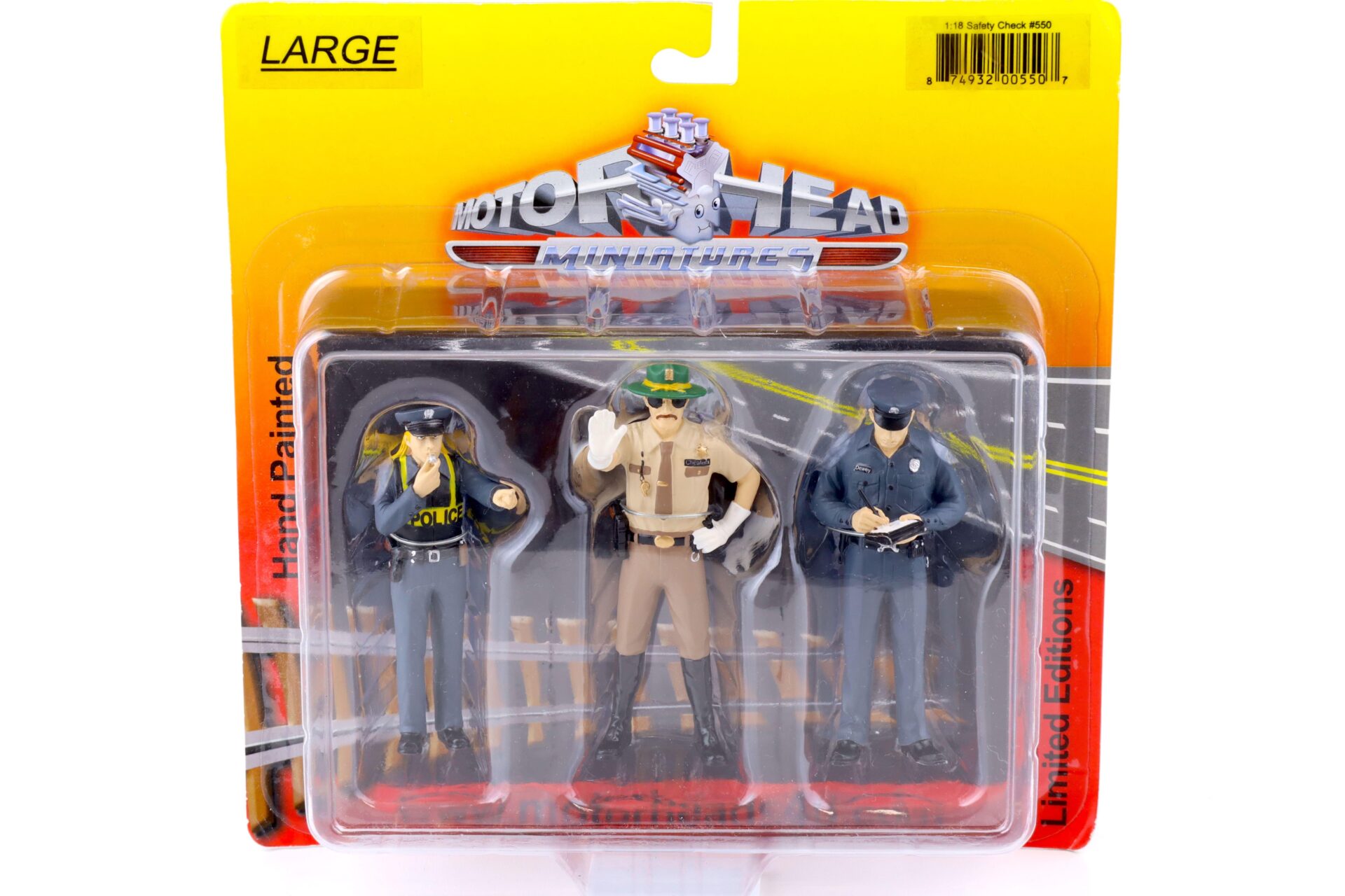 1:18 Motorhead Figuren Set 3 figures Safety Check Police #550