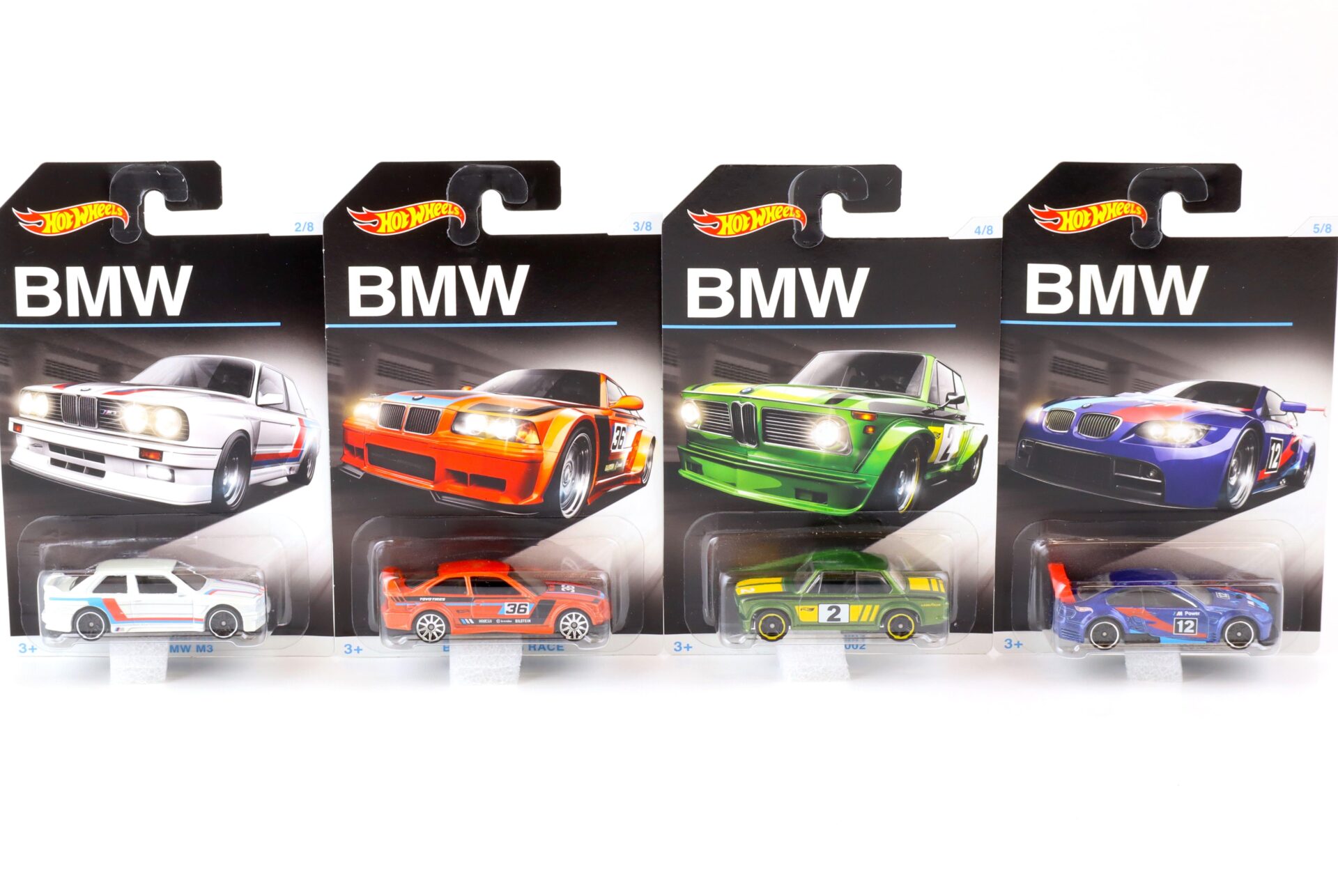 1:64 Hot Wheels BMW 100th Anniversary 100 Jahre SET 4 pcs. No. 2-5 BMW M3, 2002