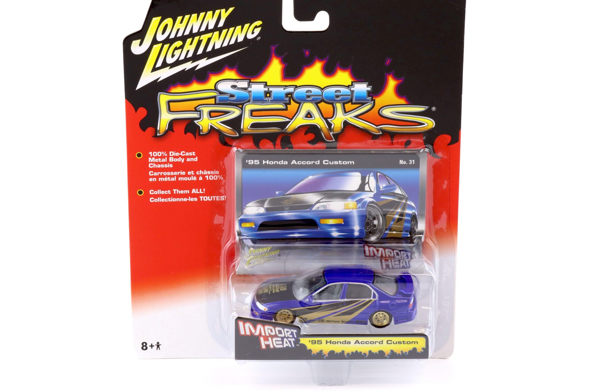 1:64 Johnny Lightning Street Freaks 50301B Import Heat 1995 Honda Accord Custom blue