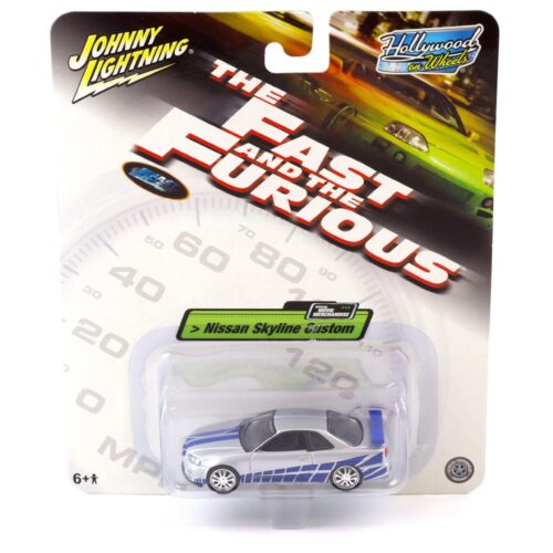 1:64 Johnny Lightning Nissan Skyline R34 Custom silver THE FAST AND THE FURIOUS