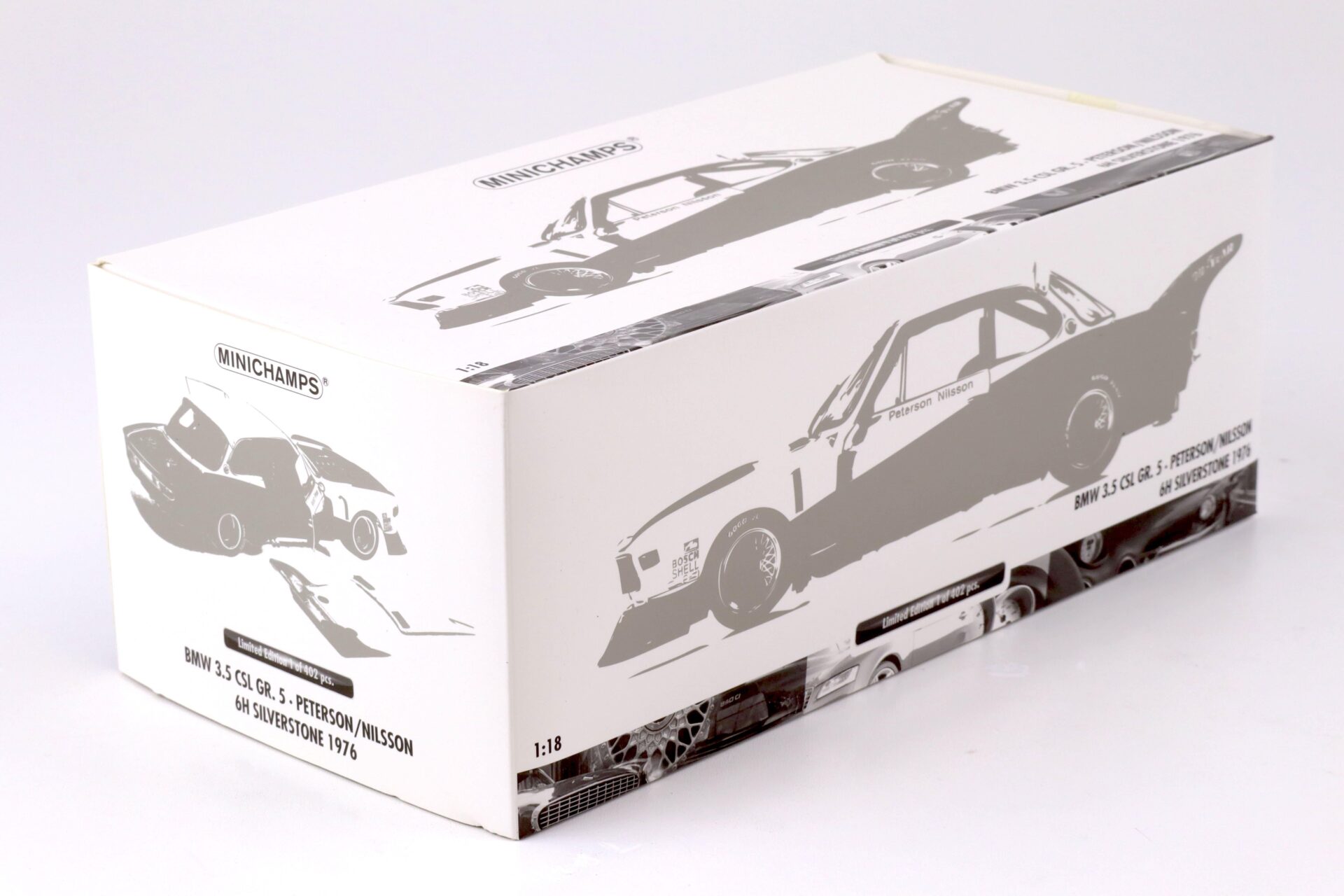 1:18 Minichamps BMW 3.5 CSL Gr.5 Peterson/ Nilsson 6H Silverstone 1976 #1