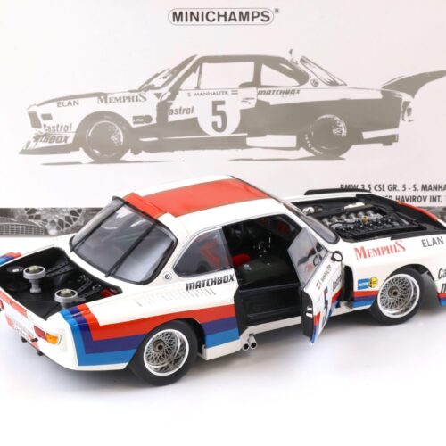 1:18 Minichamps BMW 3.5 CSL Gr.5 S.Manhalter #5 Winner Havirov Int. 1977