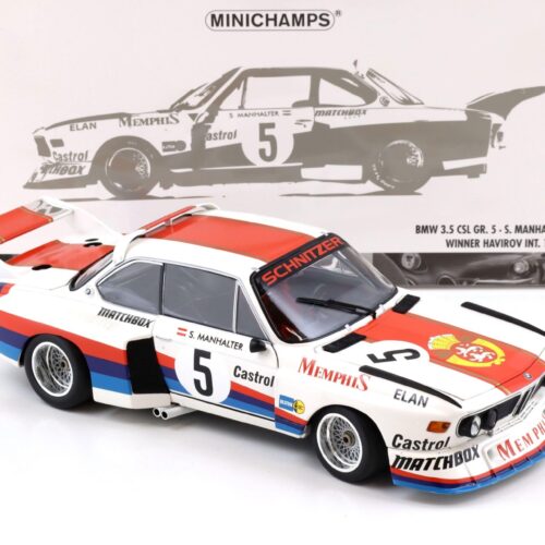 1:18 Minichamps BMW 3.5 CSL Gr.5 S.Manhalter #5 Winner Havirov Int. 1977