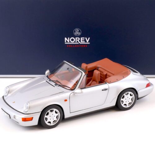 1:18 Norev Porsche 911 (964) Carrera 2 Cabriolet 1990 silver 187330