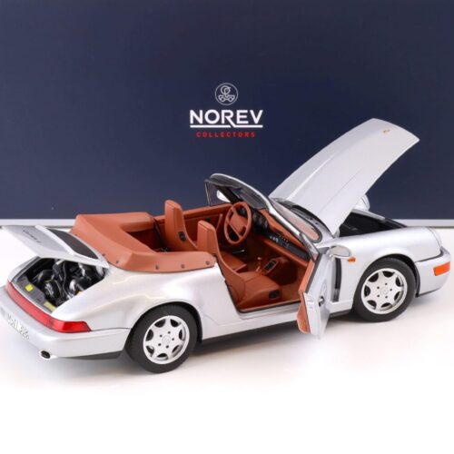 1:18 Norev Porsche 911 (964) Carrera 2 Cabriolet 1990 silver 187330