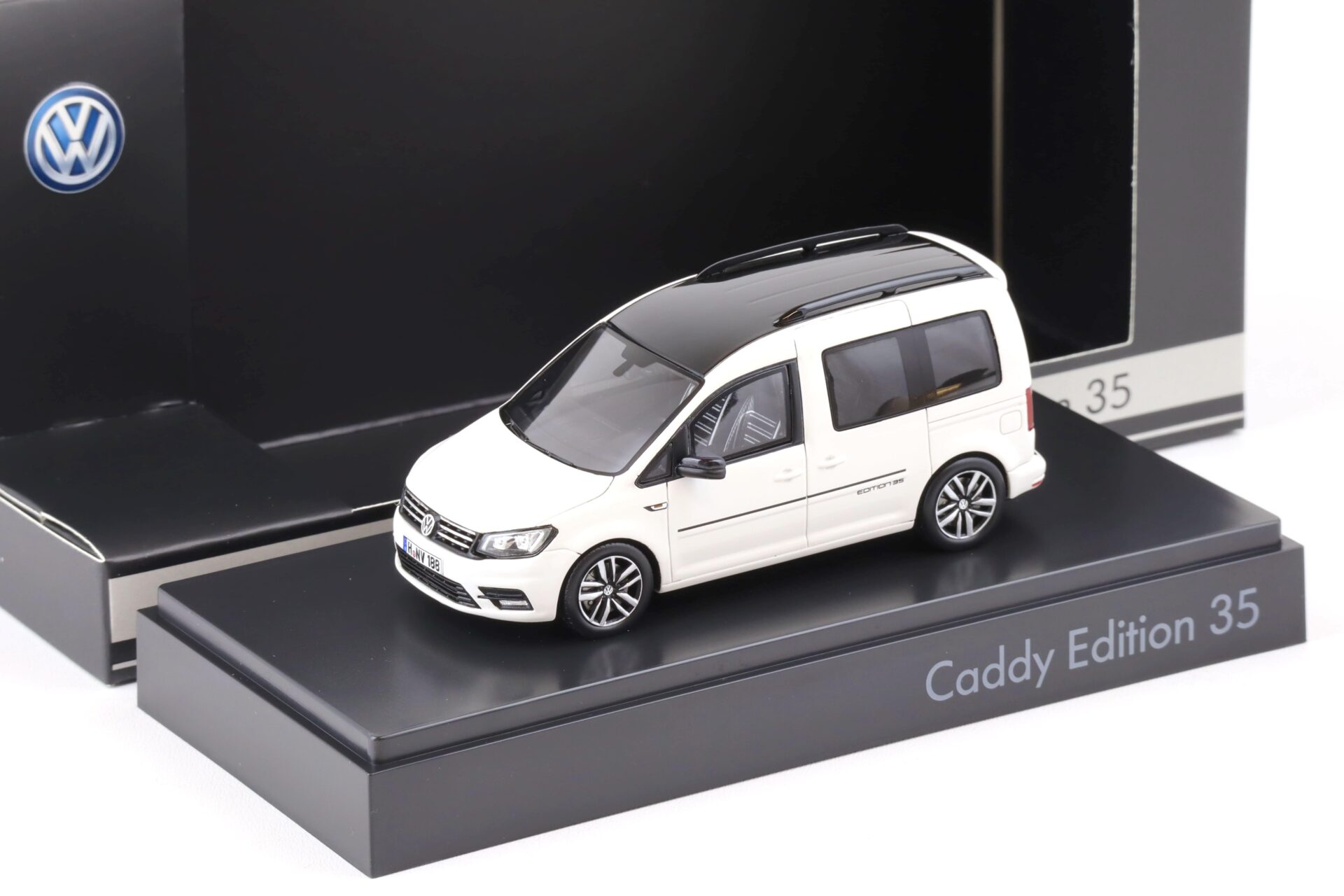 ID 74652 orig.jpg 1:43 Spark VW Caddy Edition 35 Van white DEALER VERSION