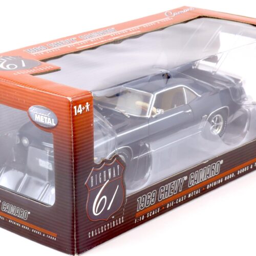 1:18 Highway61 Chevrolet Camaro Coupe 1969 dark blue/ white 50636
