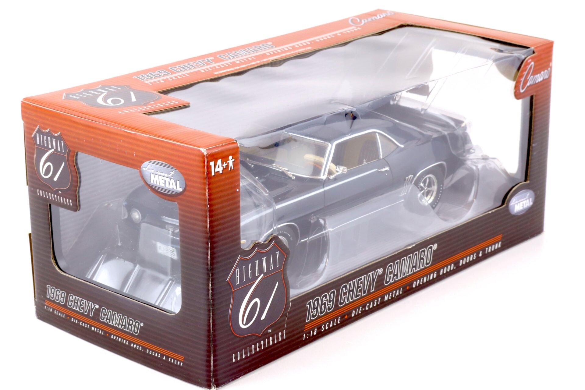 1:18 Highway61 Chevrolet Camaro Coupe 1969 dark blue/ white 50636