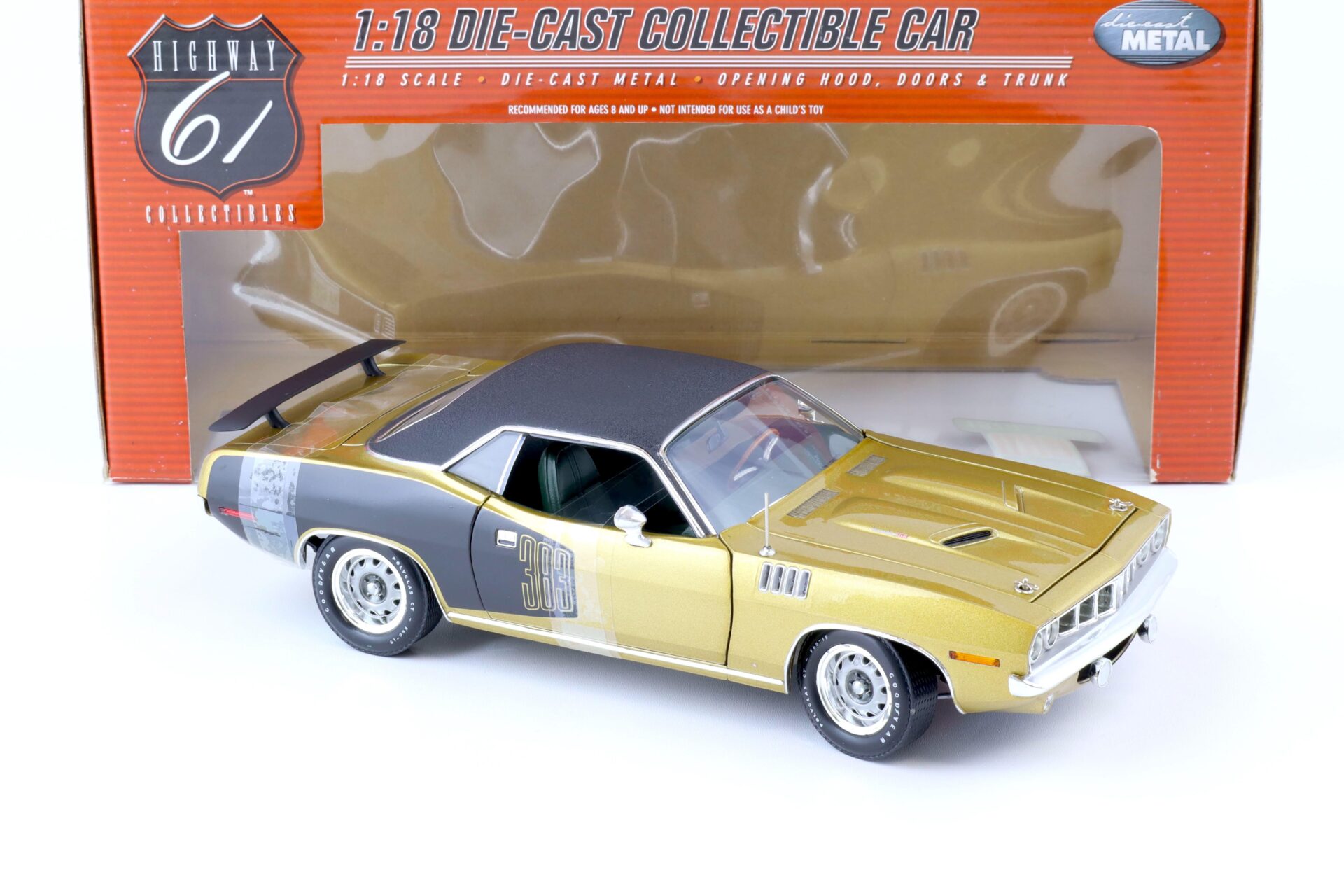 1:18 Highway61 Plymouth Cuda 383 Coupe 1971 gold/black 50467