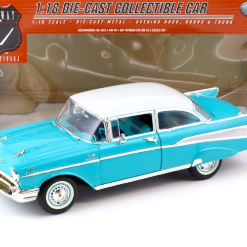 1:18 Highway61 Chevrolet Bel Air Sedan 1957 turquoise/ white 50546