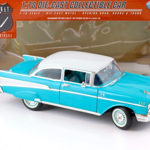 1:18 Highway61 Chevrolet Bel Air Sedan 1957 turquoise/ white 50546