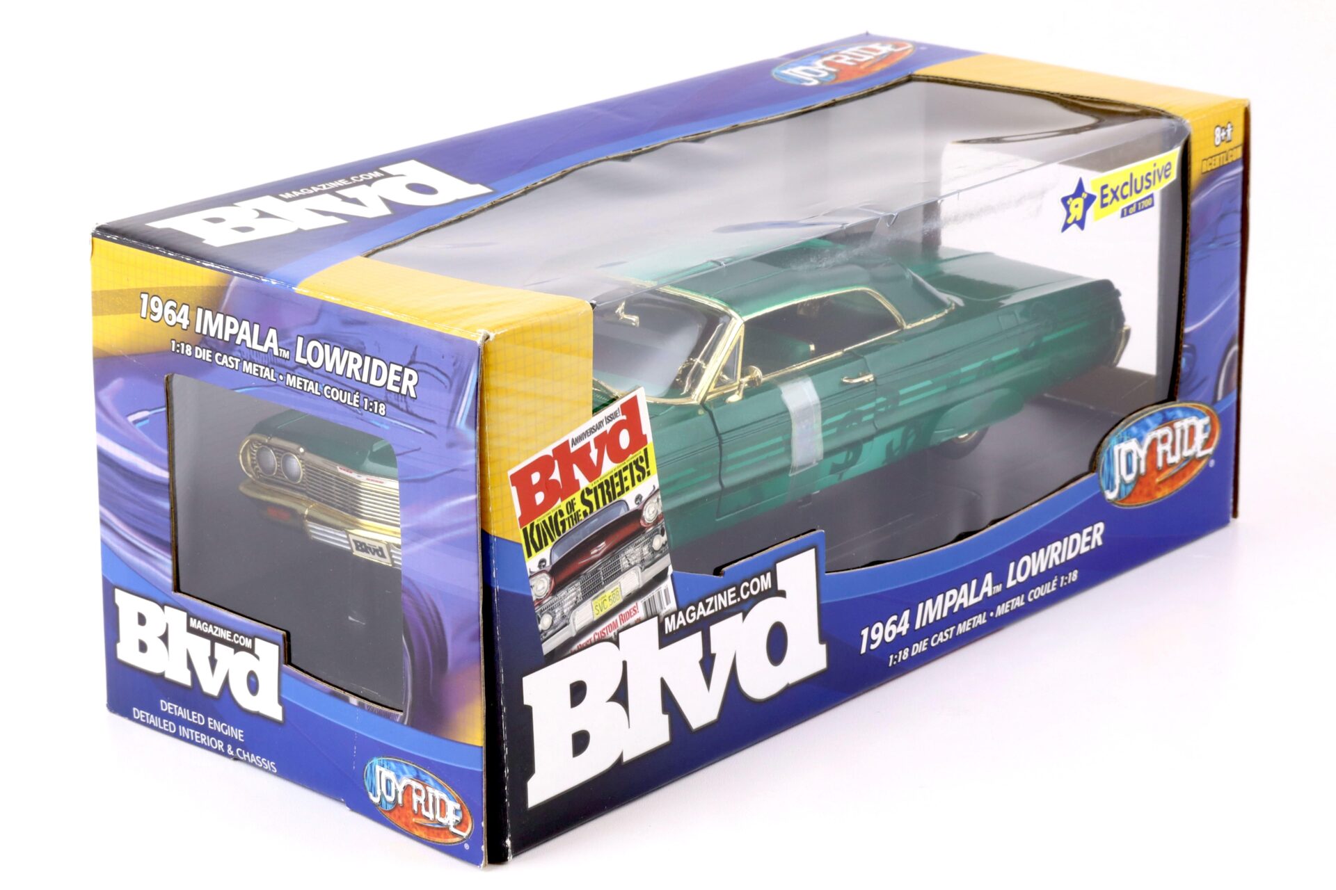 1:18 ERTL Joyride 1964 Chevrolet Impala Lowrider Blvd Magazine green / gold